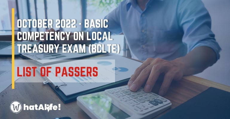 Full List of Passers — October 2022 Basic Competency on Local Treasury Exam (BCLTE)