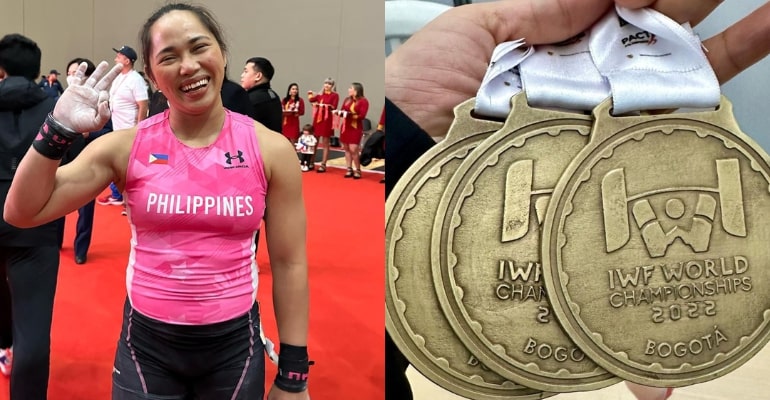 Hidilyn Diaz wins three golds at Weightlifting World Championships