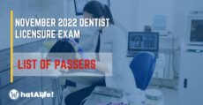list of passers november 2022 dentist Licensure Exam