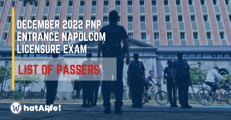 Full List of Passers —  December 2022 PNP Entrance NAPOLCOM Exam Results