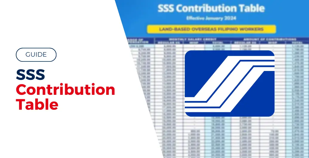 GUIDE: SSS Contribution Table