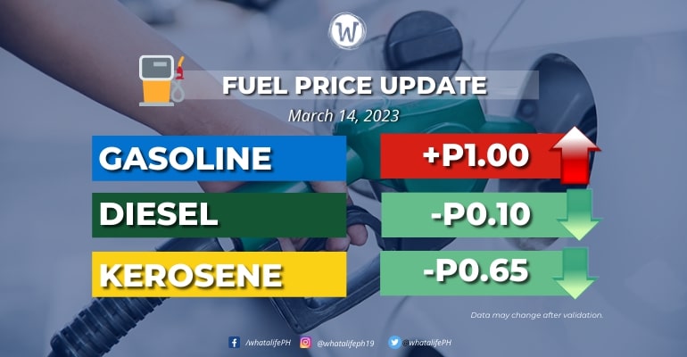 Fuel price adjustment effective March 14, 2023