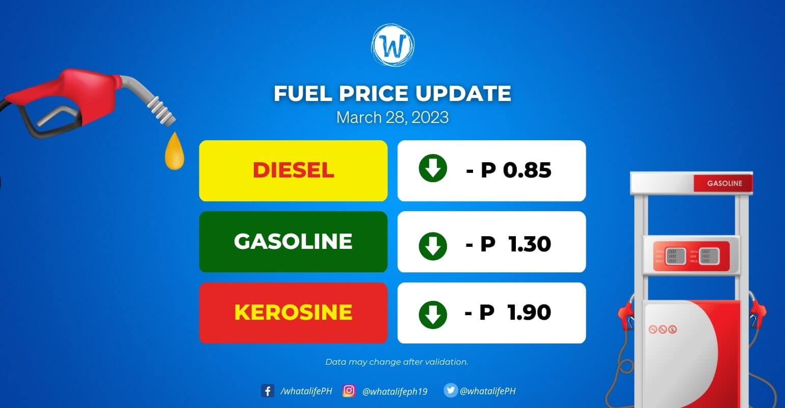 Fuel price adjustment effective March 28, 2023