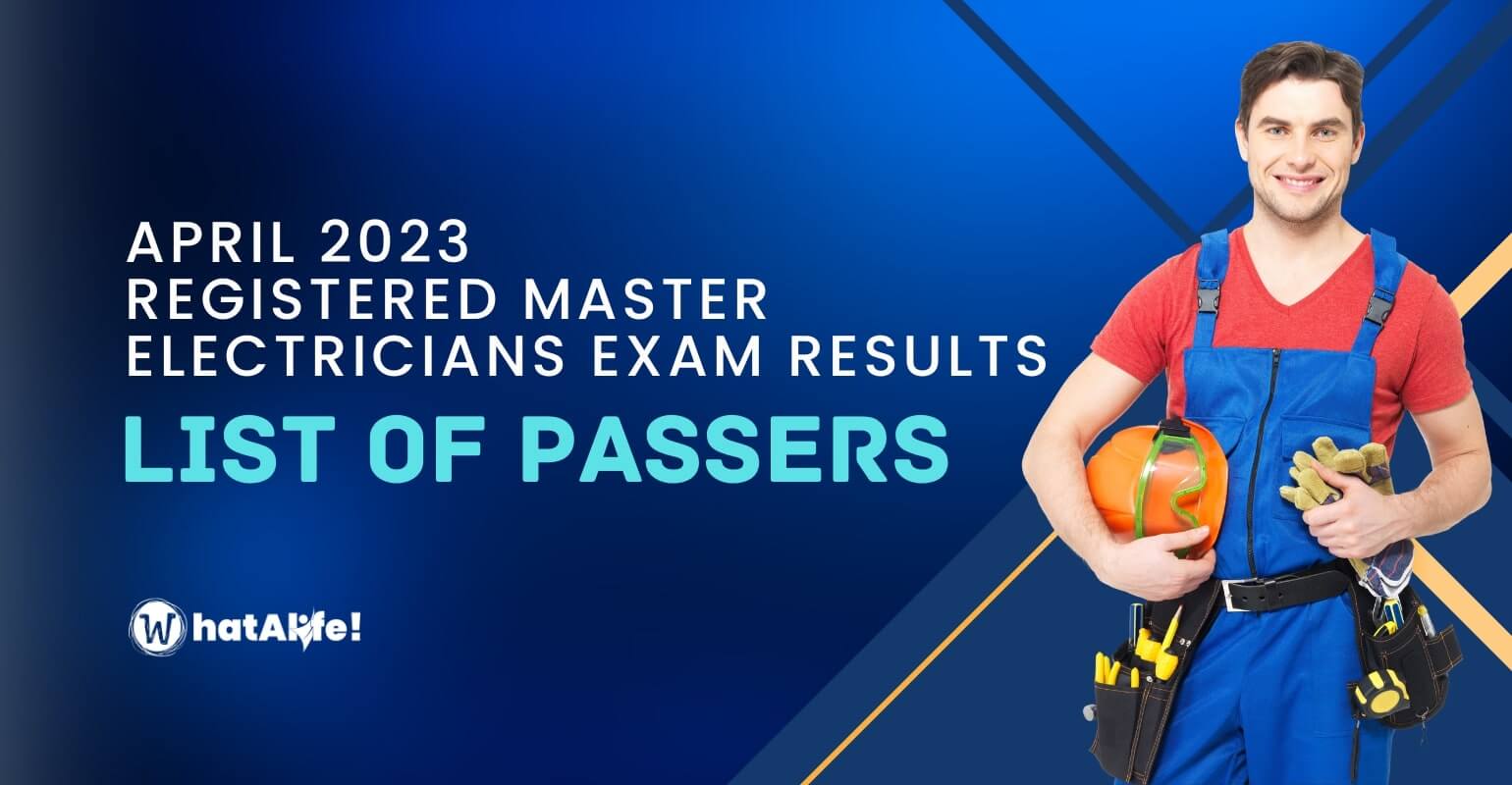 Full List of Passers —  April 2023 Registered Master Electrician Licensure Exam