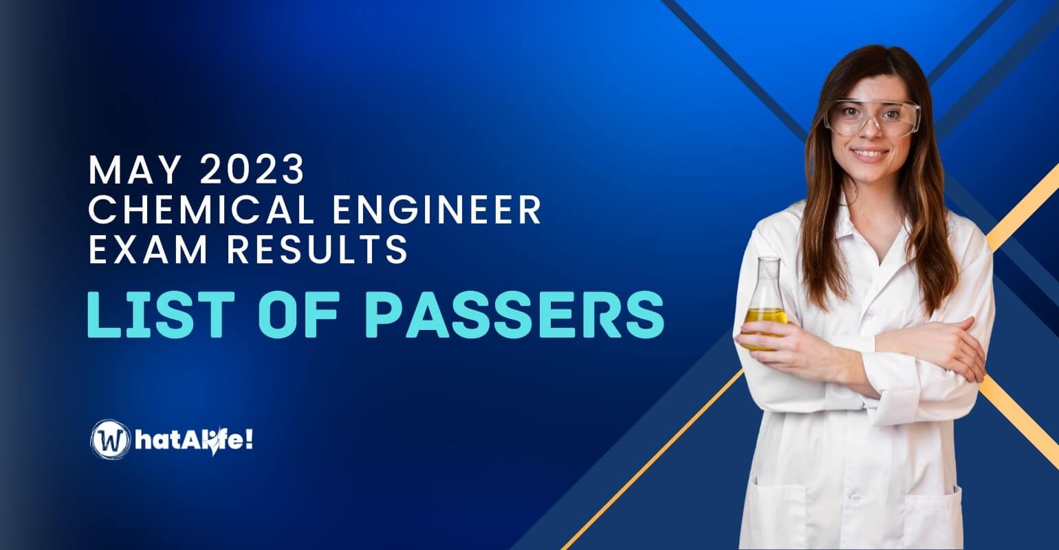 List of Passers — May 2023 Chemical Engineering Licensure Exam