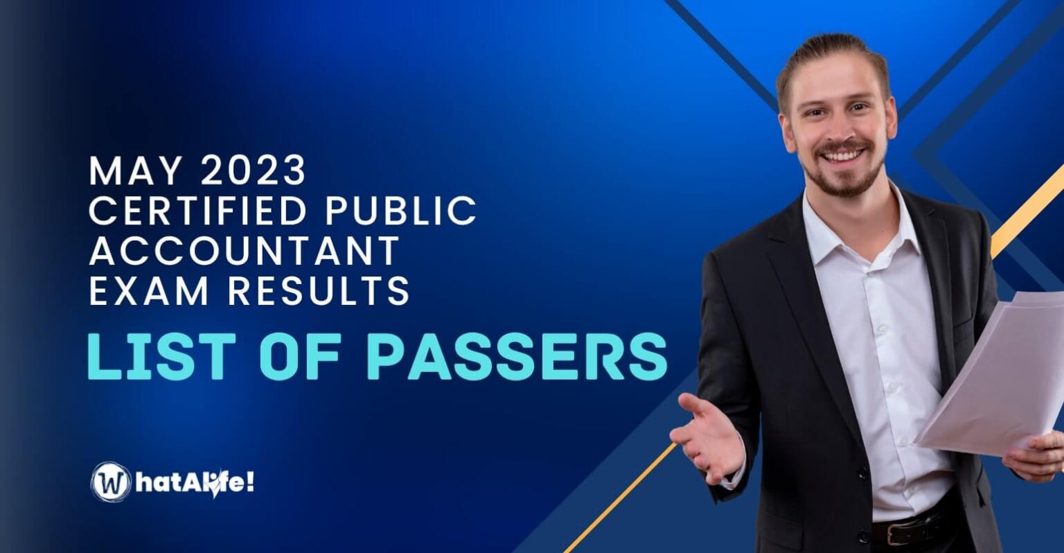 May 2023 Certified Public Accountants List Of Passers - WhatALife!