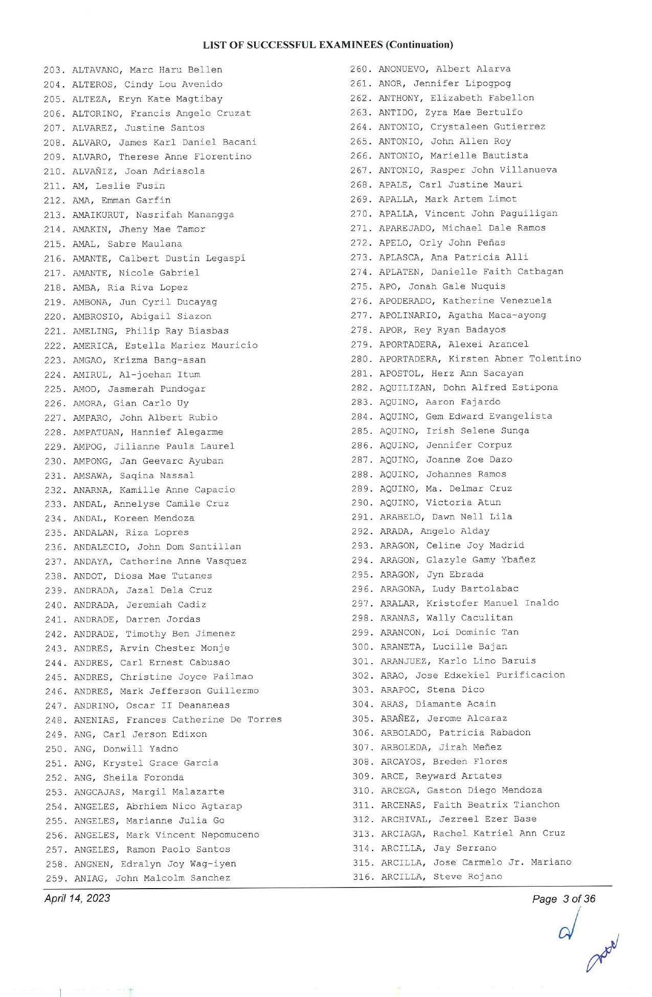 Full List of Passers — November 2022 BAR EXAM RESULTS WhatALife!