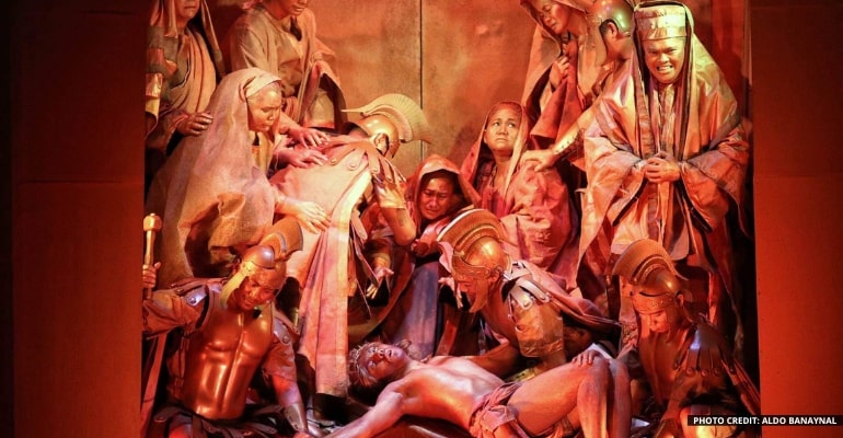 Live Sculpture Interpretation of the Passion of Christ on Holy Week
