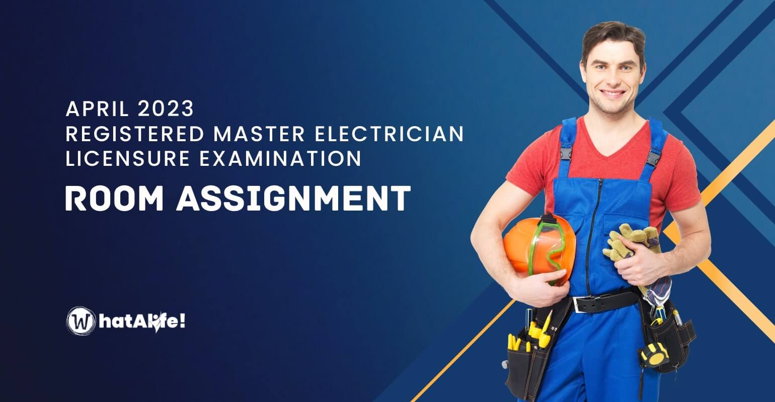 room assignment april 2023 registered master electricians licensure exam