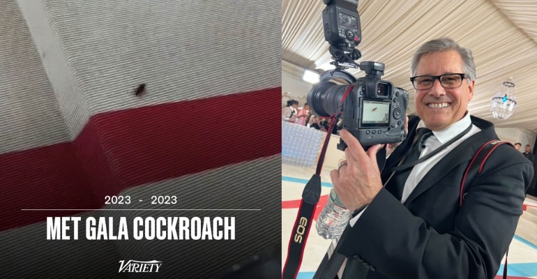 cockroach makes an appearance at 2023 met gala