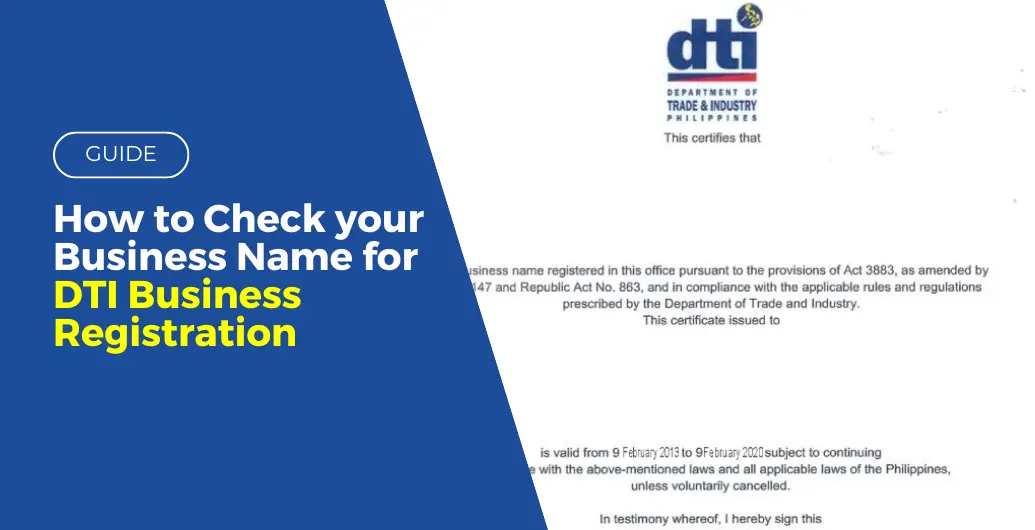 How to Check your Business Name for DTI Business Registration