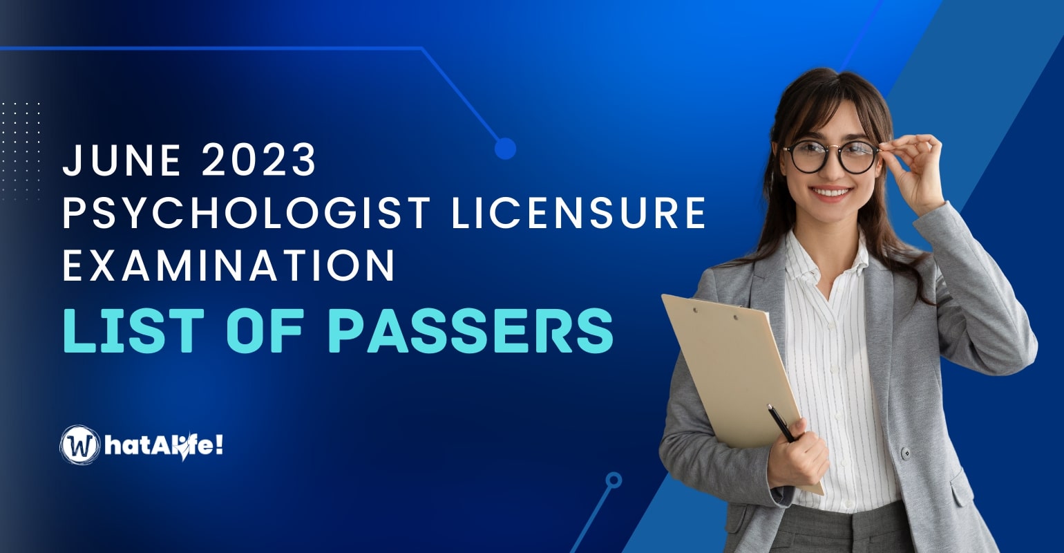 List of Passers – June 2023 Psychologist Exam Results