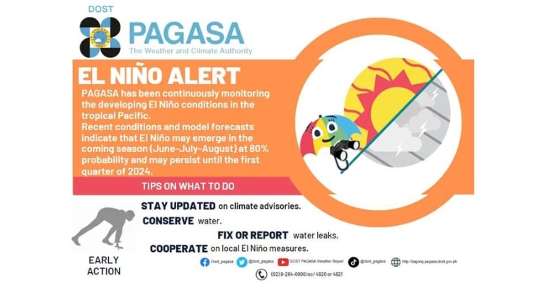 pagasa raises el nino alert from june to august 2023