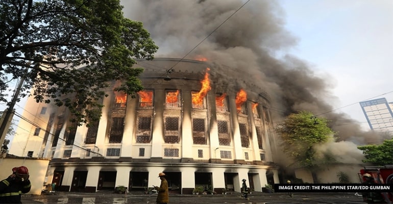 Tragic Fire Accident in Manila Central Post Office Burns National IDs