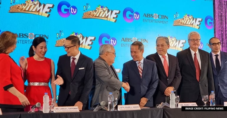 tv war is finally over abs cbn gma ink historic deal for its showtime airing on gtv
