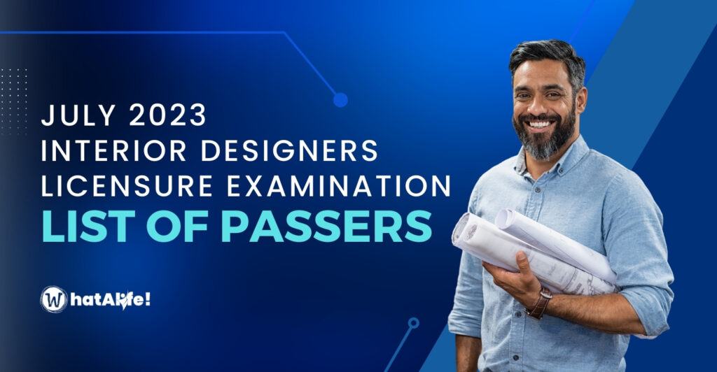 full list of passers july 2023 interior designer licensure exam results