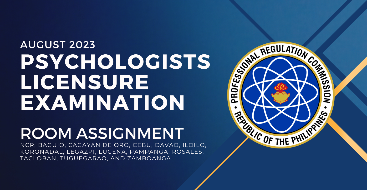Room Assignment – August 2023 Psychologist Licensure Exams