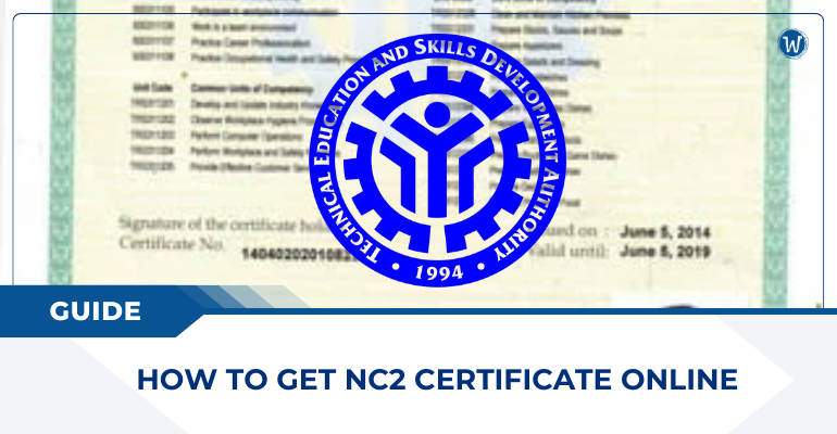 guide how to get nc2 certificate online