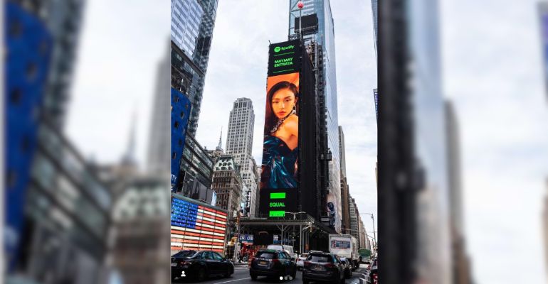 Maymay Entrata Featured on Time Square Billboard in New York