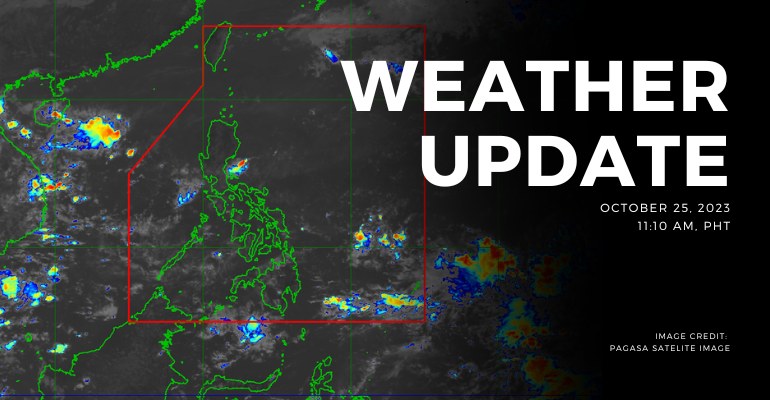 PAGASA: Northeast Monsoon affects Northern Luzon. The Shear Line affects the eastern section of Central Luzon.