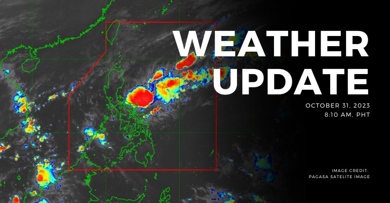 PAGASA: Shear Line affecting the eastern sections of Southern Luzon and Visayas.