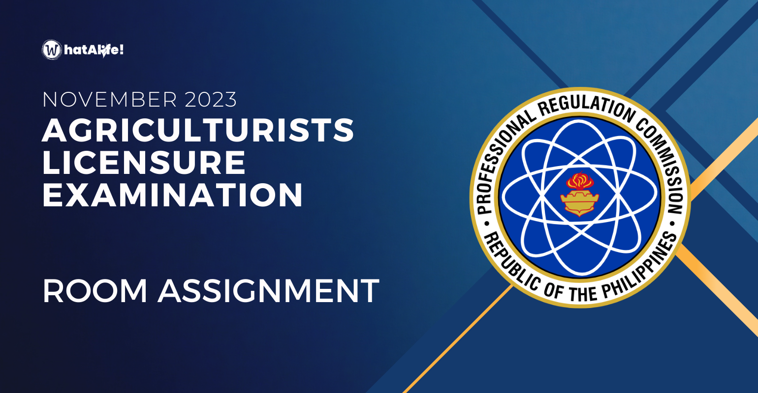 Room Assignment — November 2023 Agriculturists Licensure Exam
