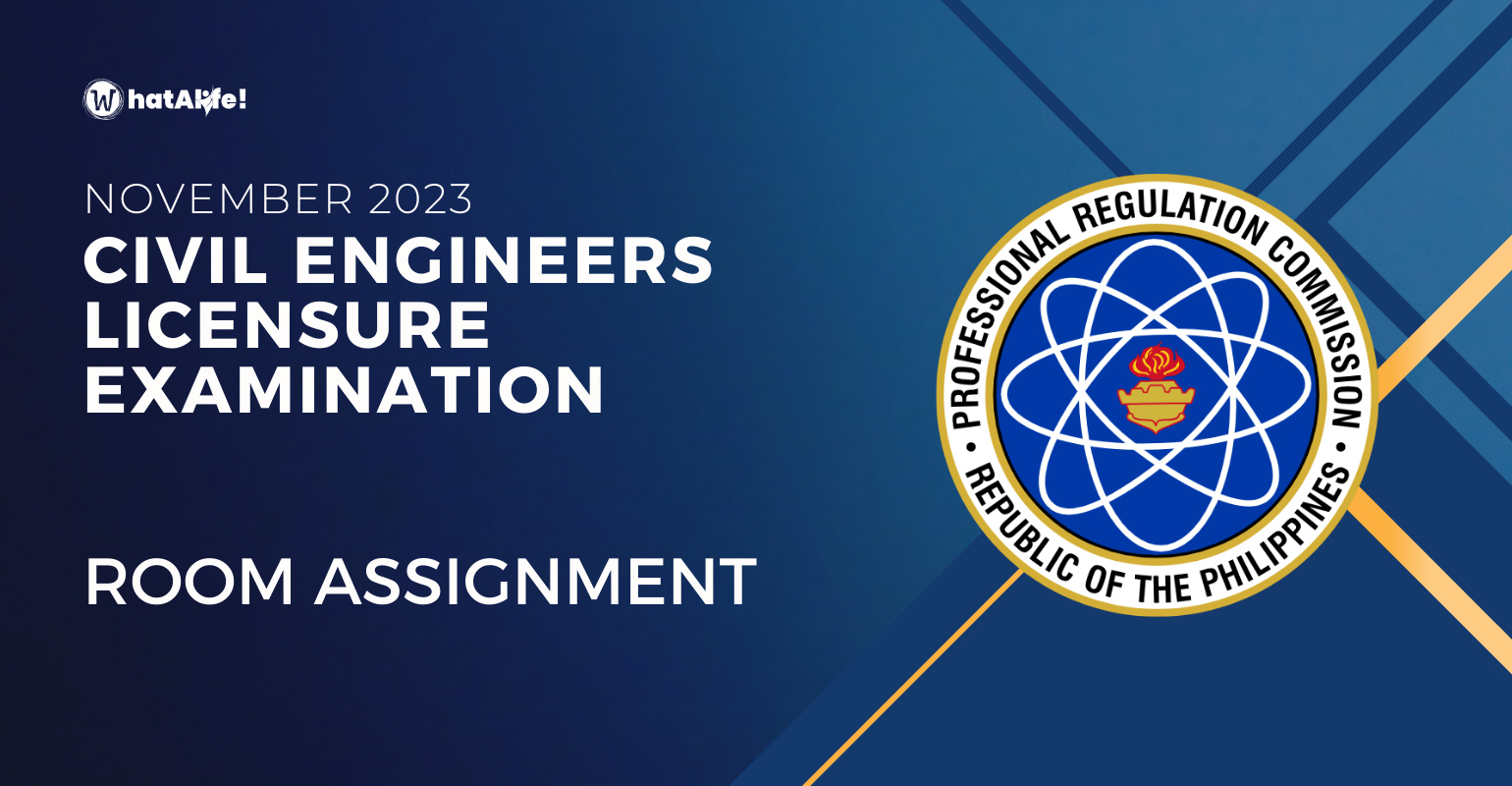 Room Assignment — November 2023 Civil Engineers Licensure Exam