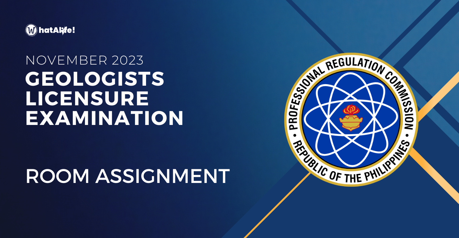 room assignment november 2023 geologists licensure exam