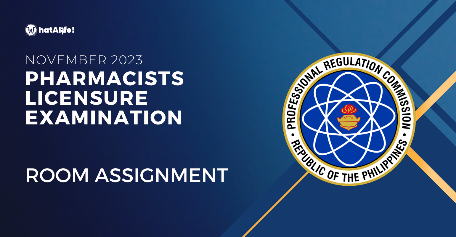 Room Assignment — November 2023 Pharmacists Licensure Exam