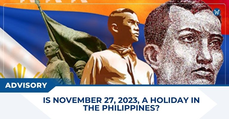 is november 27 2023 a holiday in the philippines