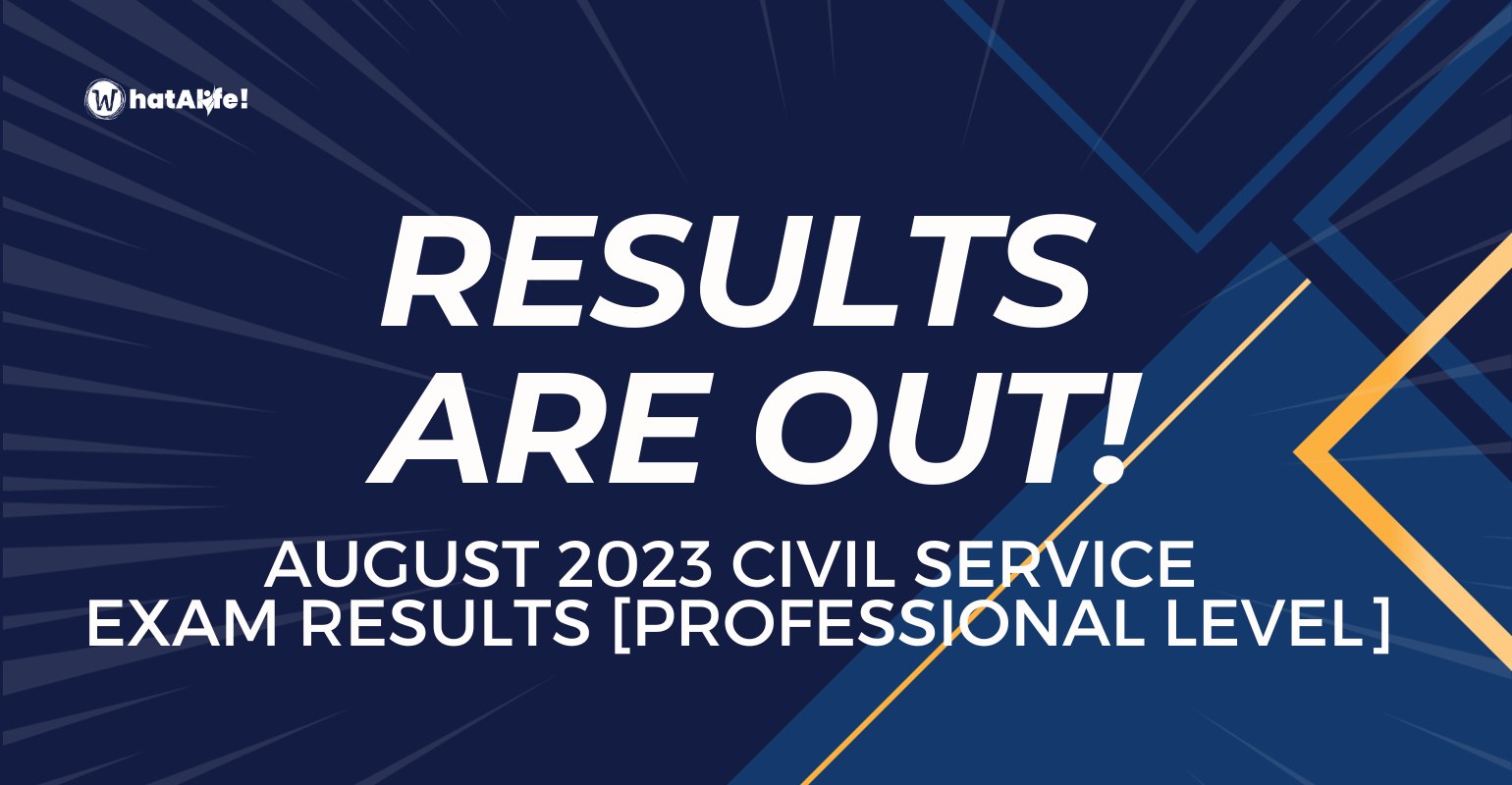 List of Passers August 2023 Civil Service Exam Results – Professional Level