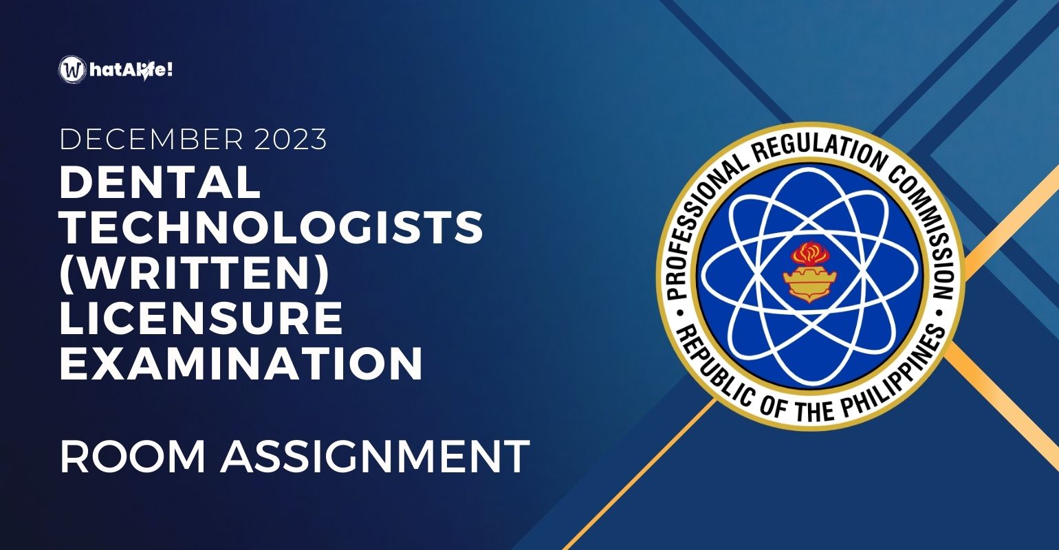room assignment december 2023 dental technologists written licensure exam