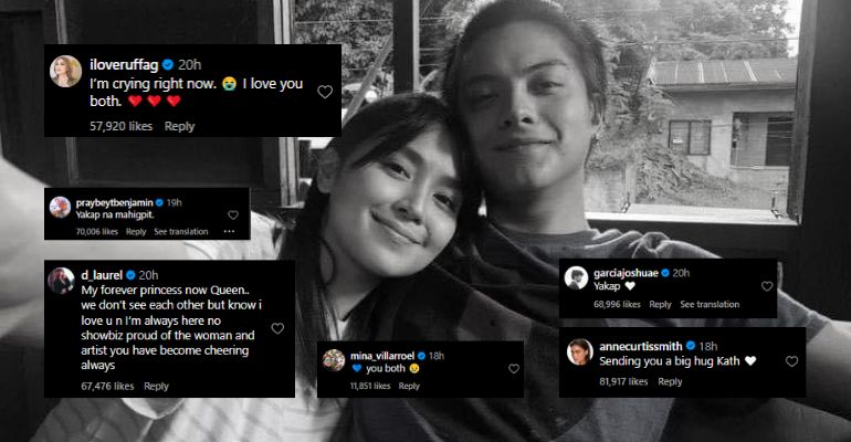 Celebrity friends of KathNiel show love and support 