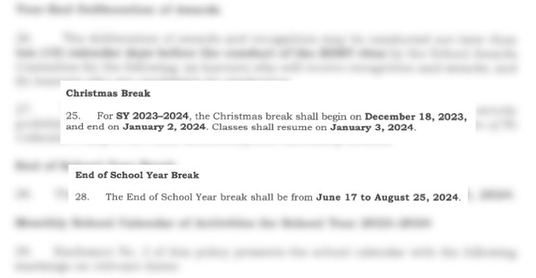 deped states january 3 as the date for resumption of classes in public schools