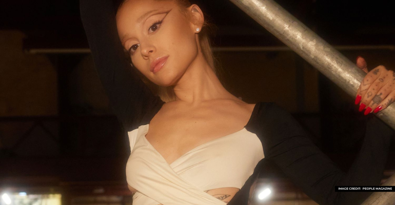 ariana grande poses for her new single
