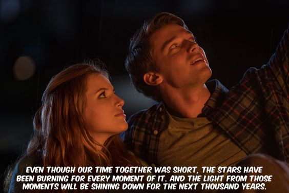 “Even though our time together was short. The stars have been burning for every moment of it. And the light from those moments will be shining down for the next thousand years.” – Charlie Reed, Midnight Sun