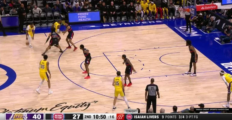 Lakers vs. pistons NBA matchup intense battle on the court