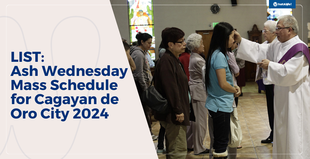 list ash wednesday mass schedules for cagayan de oro city 2024