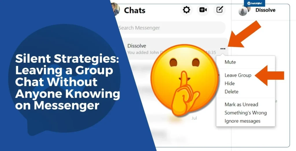 silent strategies leaving a group chat without anyone knowing on messenger