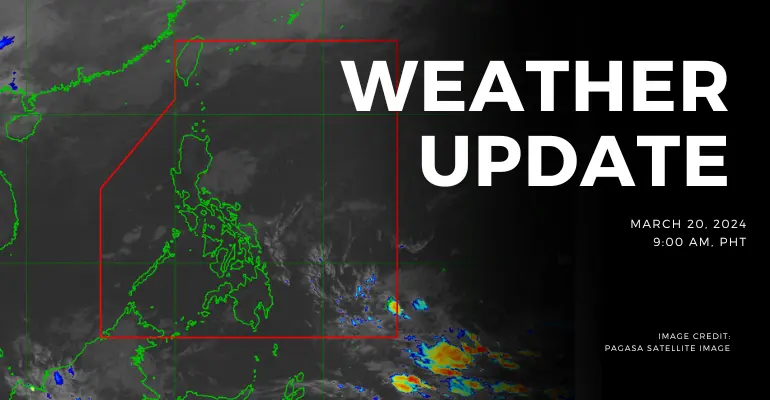 PAGASA: Scattered rain showers, thunderstorms expected across the country