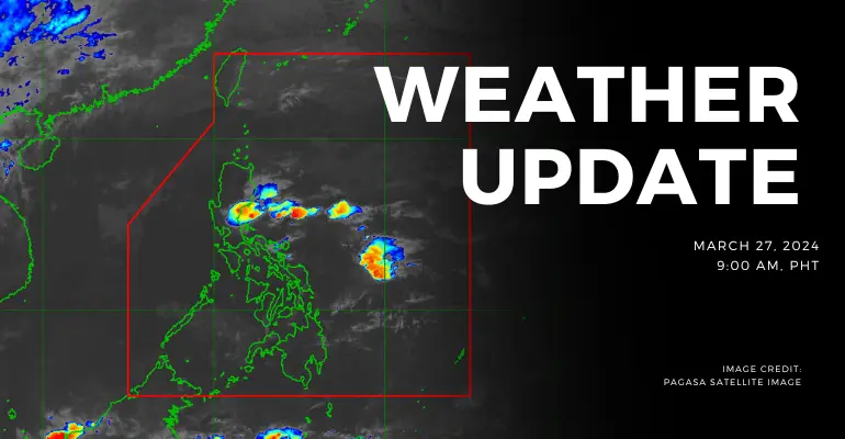 PAGASA: Scattered rain showers and thunderstorms expected across the country