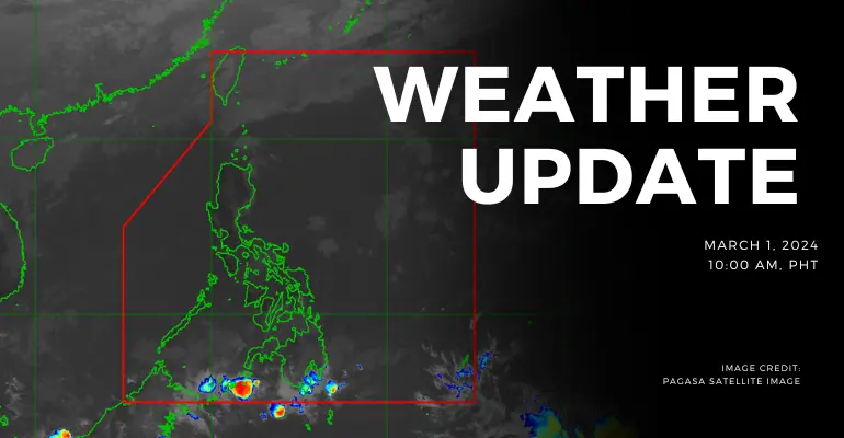 PAGASA: Cloudy skies, light rains, and potential thunderstorms across the country