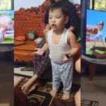 2 year old baby loves dancing to binis pantropiko
