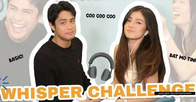 Donny Pangilinan and Belle Mariano take on the whisper challenge 
