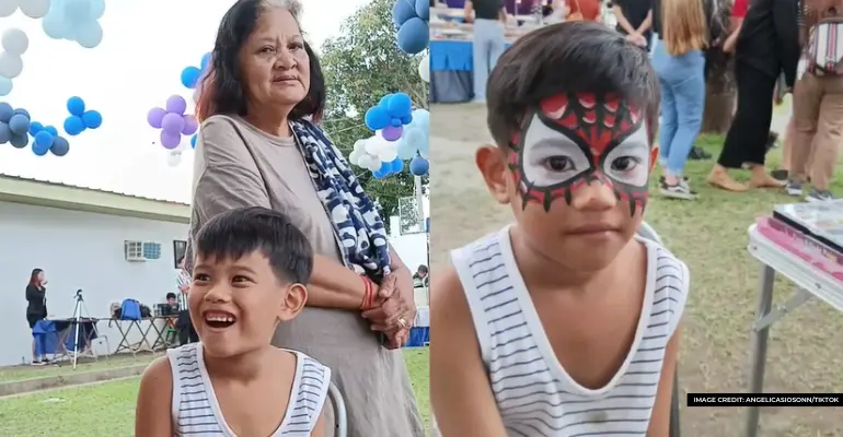 Kid goes viral for ‘free face paint’ innocence reaction in a birthday celebration