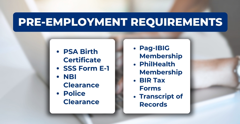 pre employment requirements 1