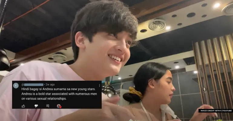 Seth Fedelin faces backlash for liking hate comment directed at Andrea Brillantes on YouTube