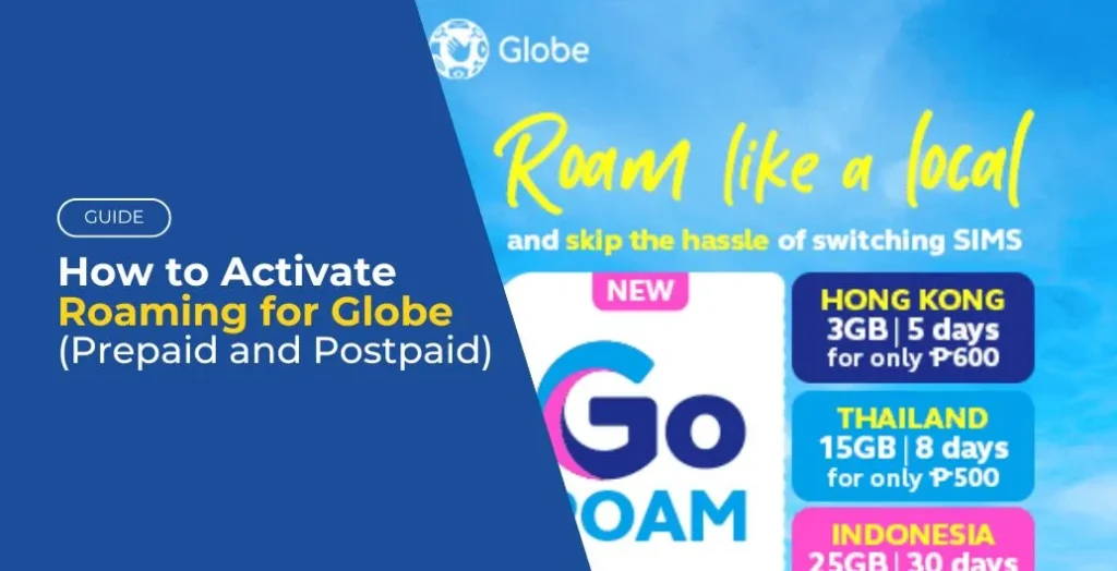 how to activate roaming for globe prepaid and postpaid 2