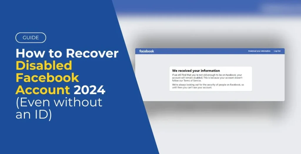 how to recover disabled facebook account 2024 even without an id