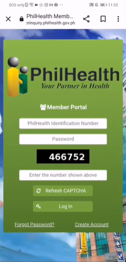 Step 2: Visit the PhilHealth Website and Log In as a Member